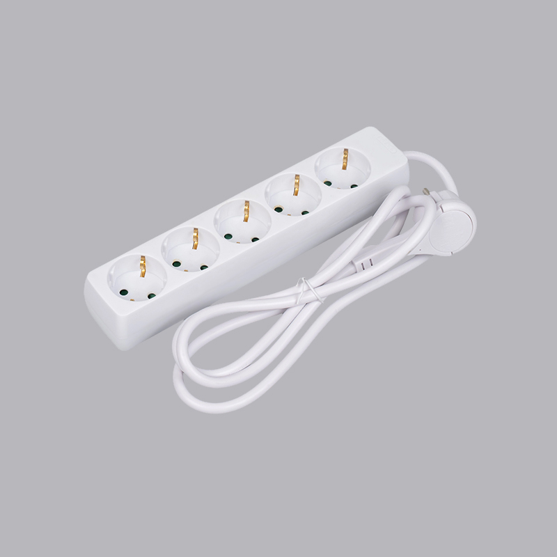 LOB-05L 5-контактный удлинитель немецкого типа прямоугольной формы с натяжным кольцом